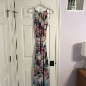 Maggy London Watercolor Floral Maxi Dress